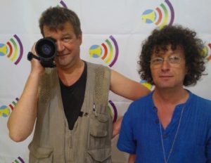 Lorenz Kloska in Kiew mit Übersetzer Sascha